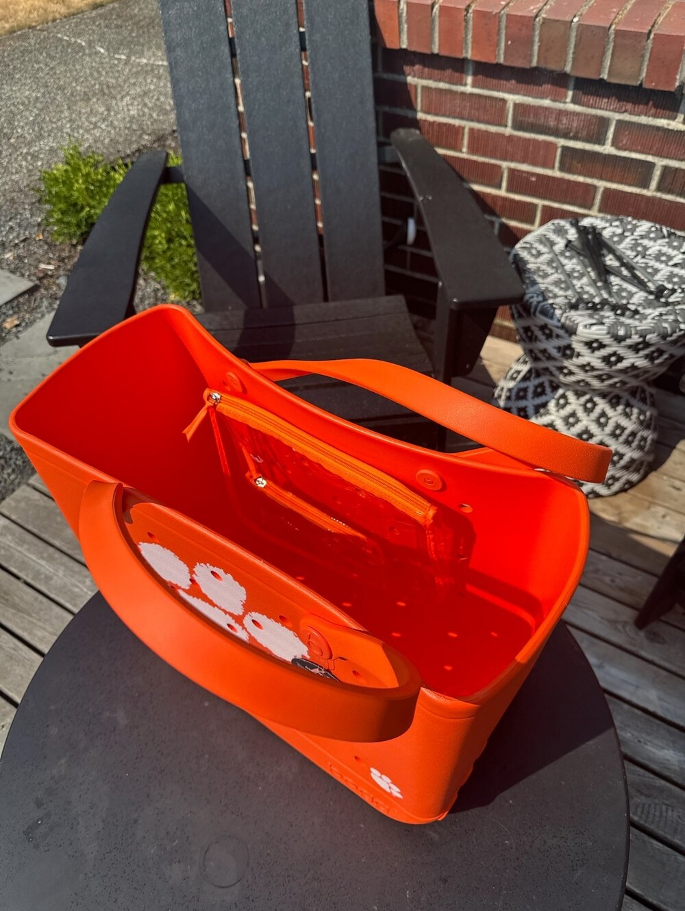 Bogg Bag Clemson Tigers Paw Print Orange Lake Pool Tote Bag Large New With Tags - Picture 2 of 4